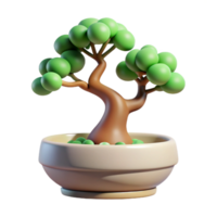 wonderful creative A Bonsai Tree in a Minimalist Pot Soft Li high resolution png