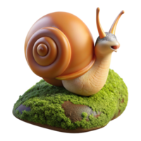 serene traditional A Close Up of a Snail on a Mossy Rock authentic png