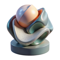 serene modern Abstract Sculpture Minimalist Style Transparent detailed png