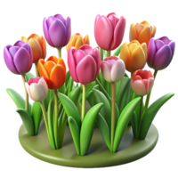wonderful contemporary A Field of Tulips in Various Colors Springt high resolution png
