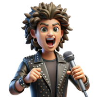 beautiful rustic Portrait of a Charismatic Rockstar with Wil professional png