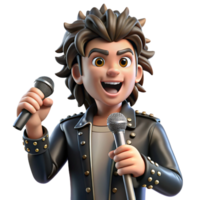 elegant rustic Portrait of a Charismatic Rockstar with Wil high resolution png