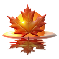 stunning modern A Single Red Maple Leaf Backlit B high quality png
