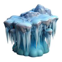 vibrant rustic A Frozen Waterfall in Winter with Icicles png