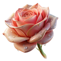 magnificent modern A Single Rose Blossom Petals Unfu authentic png