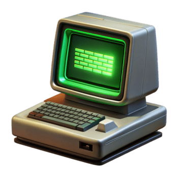 wunderbar traditionell ein Jahrgang Computer Terminal Anzeigen com exklusiv png