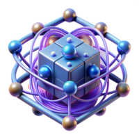 lindo minimalista uma quantum computador complexo geométrico sha detalhado png