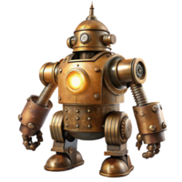 serene abstract A Powerful Steampunk Robot Brass and Iron original png