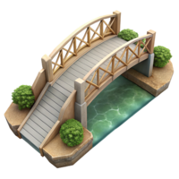 impressive contemporary Aerial View of Bridge Over River Transparent Background high resolution png