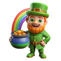 dramatic abstract A Mischievous Leprechaun Guarding a Pot Of png
