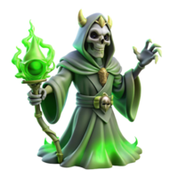 impressive minimalist A Powerful Lich Casting a Spell of Necroman professional png