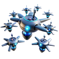 beautiful modern A Swarm of Drones Flying in Formation Aga professional png