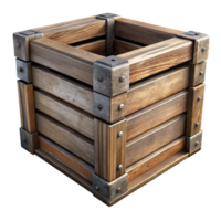 beautiful abstract Aged Wooden Wine Crate Front View Element high quality png