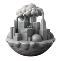 impressive rustic Air Pollution Smog Over City Gray Hue Element high quality png
