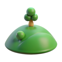 vibrant abstract A Rolling Green Hill with a Single Tree On high quality png