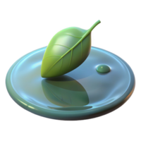 extraordinary modern A Single Leaf Floating on the Surface Of high quality png