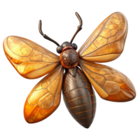 beautiful contemporary Amber Fossil Insect Inclusion Transparent Background authentic png