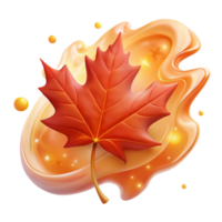 wonderful traditional Falling Red Maple Leaf detailed png