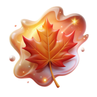 dramatic abstract Falling Red Maple Leaf professional png