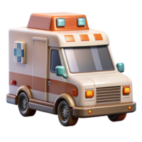 dramatic creative Ambulance Front View Emergency Vehicle Transparent Background high resolution png