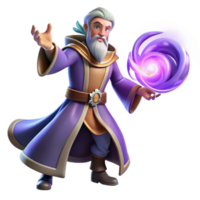 wonderful modern A Powerful Wizard Casting a Spell of Swir professional png