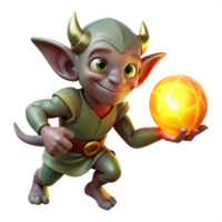 impressive minimalist A Mischievous Imp Stealing a Glowing Orb authentic png