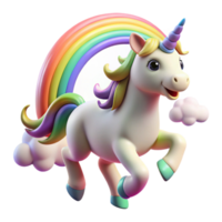 serene creative A Playful Unicorn Prancing Through a Fie original png