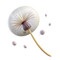 dramatic abstract A Single Dandelion Seed Floating in the Wi high resolution png