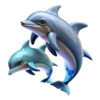 serene abstract A Group of Dolphins Leaping out of the Oce 4K png