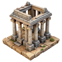 vibrant rustic Ancient City Ruins with Detailed Texture Element authentic png