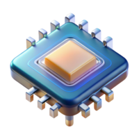 magnificent contemporary A Single Microchip Highly Detailed Glowi high resolution png