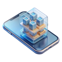 magnífico clássico uma transparente Smartphone exibindo uma comp Alto qualidade png