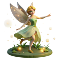 beautiful artistic A Graceful Fairy Dancing in a Moonlit Gla high quality png
