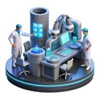 elegant rustic A Futuristic Laboratory Filled with Com detailed png