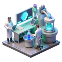 serene contemporary A Futuristic Laboratory Filled with Com authentic png