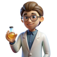 beautiful rustic A Scientist with Glasses and a Lab Coat original png