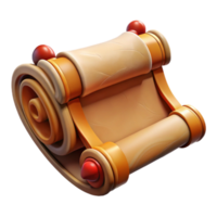 magnificent minimalist Ancient Scroll Case Closed View Transparent Background original png
