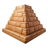 dramatic vintage Ancient Sumerian Ziggurat Brickwork Texture Cutout high quality png