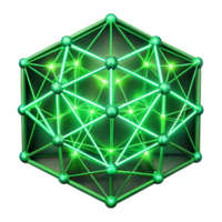 vibrant abstract A Network of Pulsating Neon Green Lines F genuine png