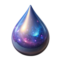 beautiful artistic A Single Luminous Teardrop Shape Compos premium png