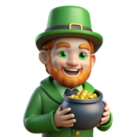 dramatic abstract Portrait of a Mischievous Leprechaun With premium png