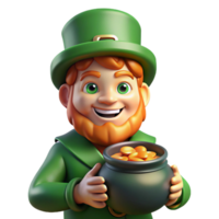impressive abstract Portrait of a Mischievous Leprechaun With high quality png