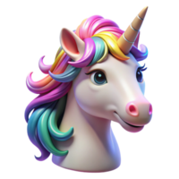 impressive creative Portrait of a Whimsical Unicorn with a Ra high resolution png