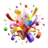 beautiful creative A Chaotic Explosion of Colorful Confetti original png