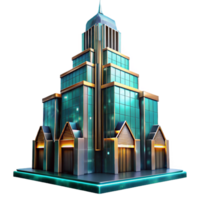 impressive rustic Art Deco Skyscraper Intricate Geometric genuine png