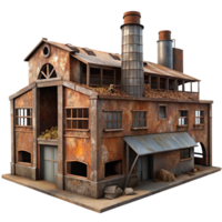 wonderful abstract A Dilapidated Factory with Broken Windows high resolution png