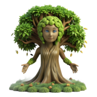 elegant creative A Dryad Emerging from an Ancient Oak Tre high resolution png