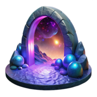 magnificent abstract A Portal Shimmering with Iridescent Ligh premium png