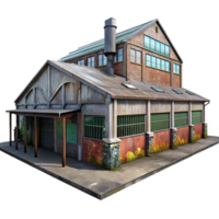 serene modern An Abandoned Industrial Warehouse Graffi genuine png