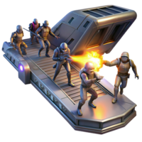 stunning modern A Group of Space Pirates Boarding a Derel premium png